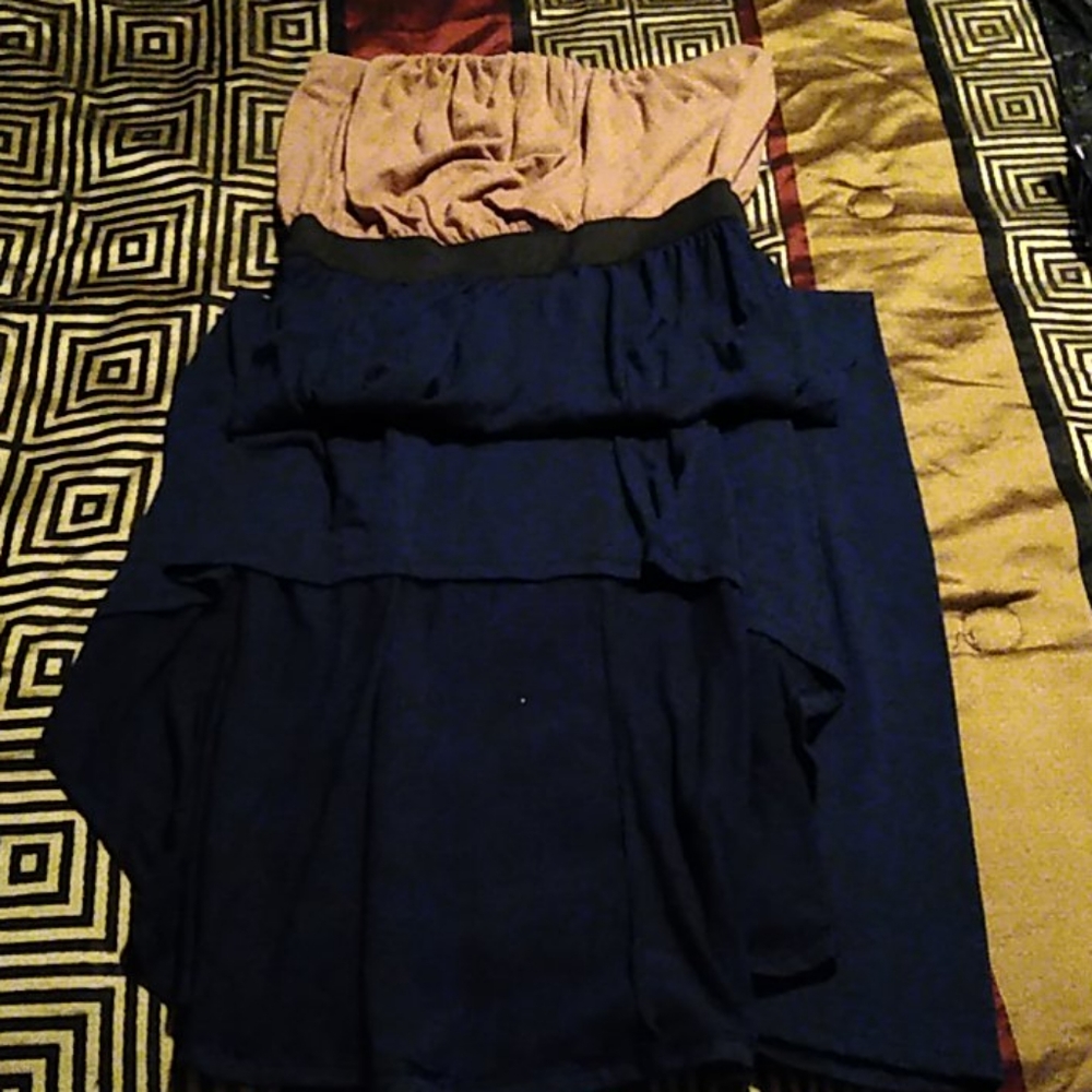 Navy blue and Brown Dress